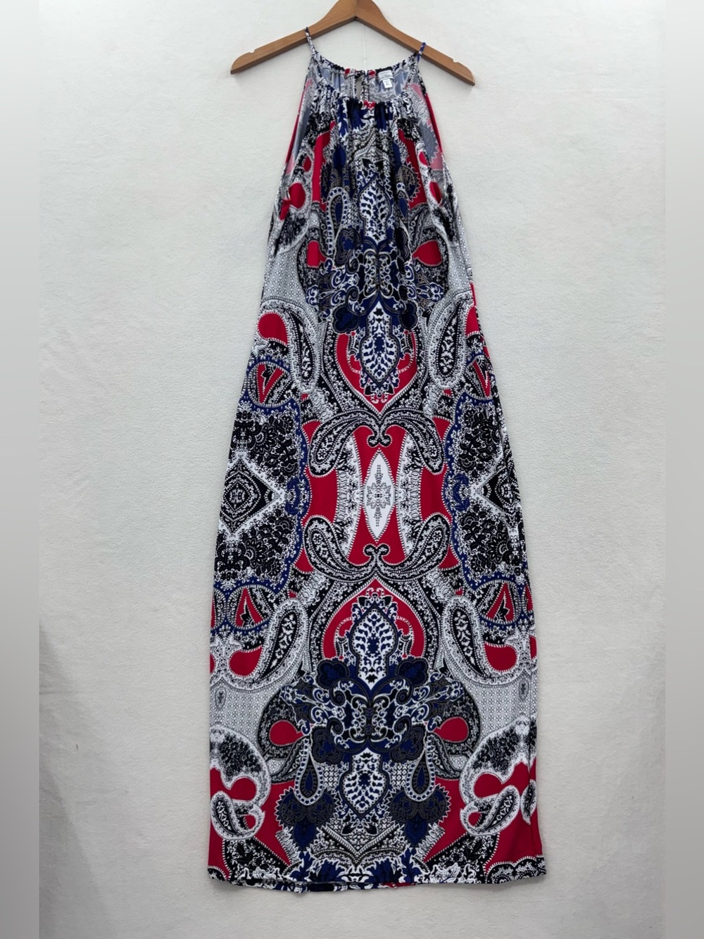 Olivia Matthews Women’s XL Sleeveless Medallion Print Maxi Dress